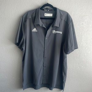UTSA Roadrunners NCAA Adidas Men's Gray knights Team  Full Button Polo Shirt XL
